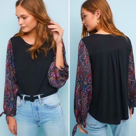 Anthropologie Tops - Anthropologie Akemi + Kin Maybelle Paisley Balloon Sleeve Top